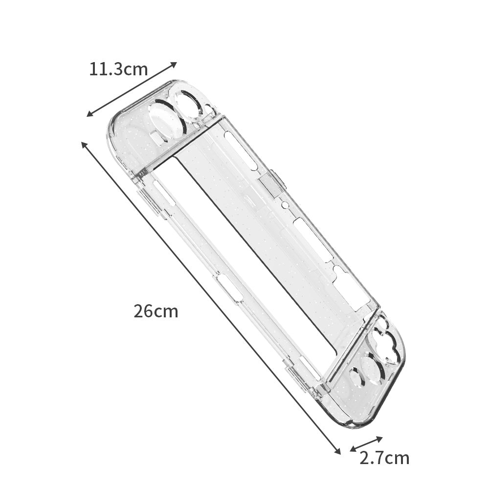 JYS JYS-NS221 Detachable Transparent Glitter PC Protective Case Drop-proof Cover for Nintendo Switch OLED JYS JYS-NS221 Detachable Transparent Glitter PC Protective Case Drop-proof Cover for Nintendo Switch OLED
